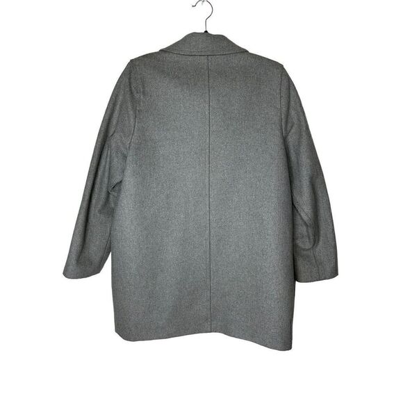 J. Crew Woman Grey Wool Melton Boyfriend Coat A8907 Sz 8 - Picture 5 of 12